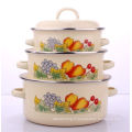 Enamel Casserole 3PCS Set 16/18 / 20cm 111d / dB